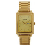Sonata Men's Watch Analog Champagne Dial With Gold Stainless Steel Band, 7057YM02